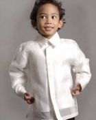  Boys' Barong Cream Jusi fabric 100372 Cream 