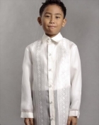  Boys' Barong Cream Jusi fabric 100667 Cream 