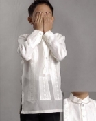  Boys' Barong Cream Jusi fabric 100668 Cream 