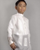  Boys' Barong Cream Jusi fabric 100678 Cream 