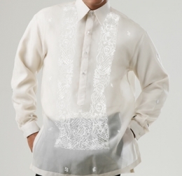  Men's Barong Cream Jusi fabric 100818 Cream 