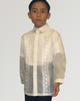  Boys' Barong Cream Jusi fabric 100160 Cream 