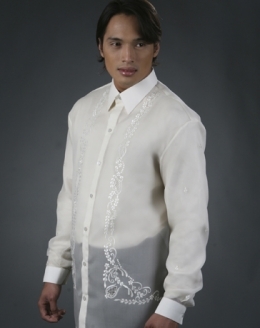  Men's Barong Cream Jusi fabric 100494 Cream 