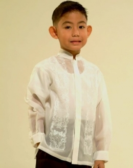  Boys' Barong White Jusi fabric 100510 White 