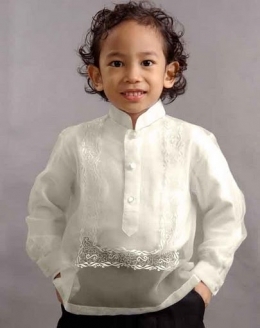  Boys' Barong Cream Corinthian Organza 100749 Cream 