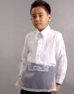  Boys' Barong White Corinthian Organza 100747 White 