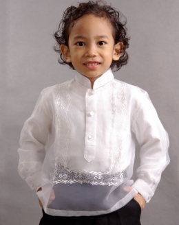  Boys' Barong White Corinthian Organza 100748 White 