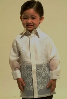  Boys' Barong White Jusi fabric 100509 White 