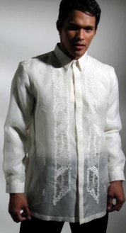  Men's Barong Cream Jusi fabric 100521 Cream 